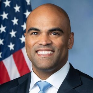 Senate candidate Colin Allred criticizes redistricting efforts, flood response during visit to Houston – Houston Public Media