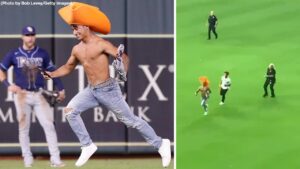 Fan interrupts Astros’ game by running onto field at Daikin Park – Houston Chronicle