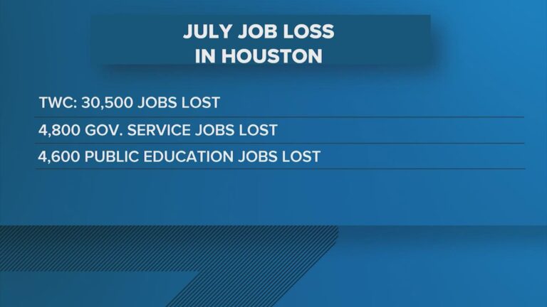 Houston loses 30,500 jobs in July — mostly in line with historical trends – The Business Journals