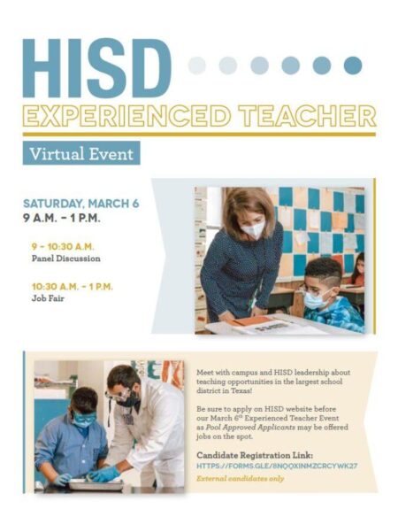 Houston ISD holding job fairs in attempt to fill more than 350 teacher vacancies before next school year – Houston Public Media