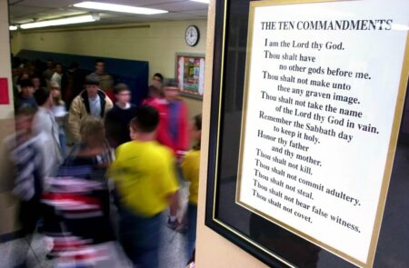 More Texas school districts sued over display of Ten Commandments in classrooms – Houston Public Media